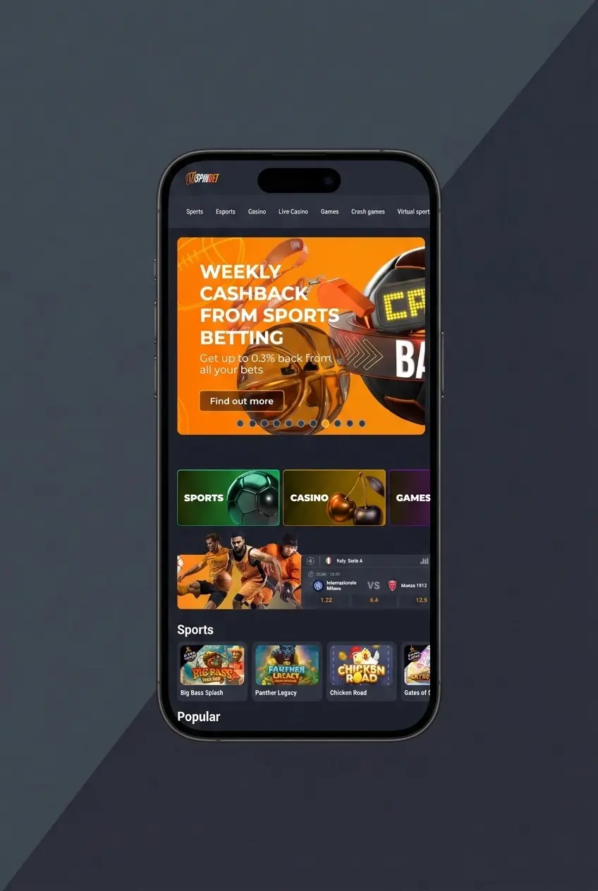 JVSpin mobile app login screen showing sign-in steps on iOS and Android with email, phone, or Google account options