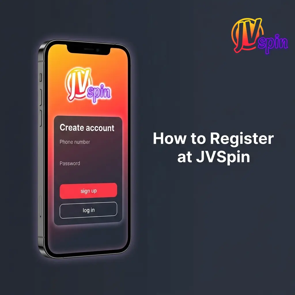 JVSpin registration form showing sign-up steps to claim welcome bonus of up to 1500 EUR plus 150 free spins