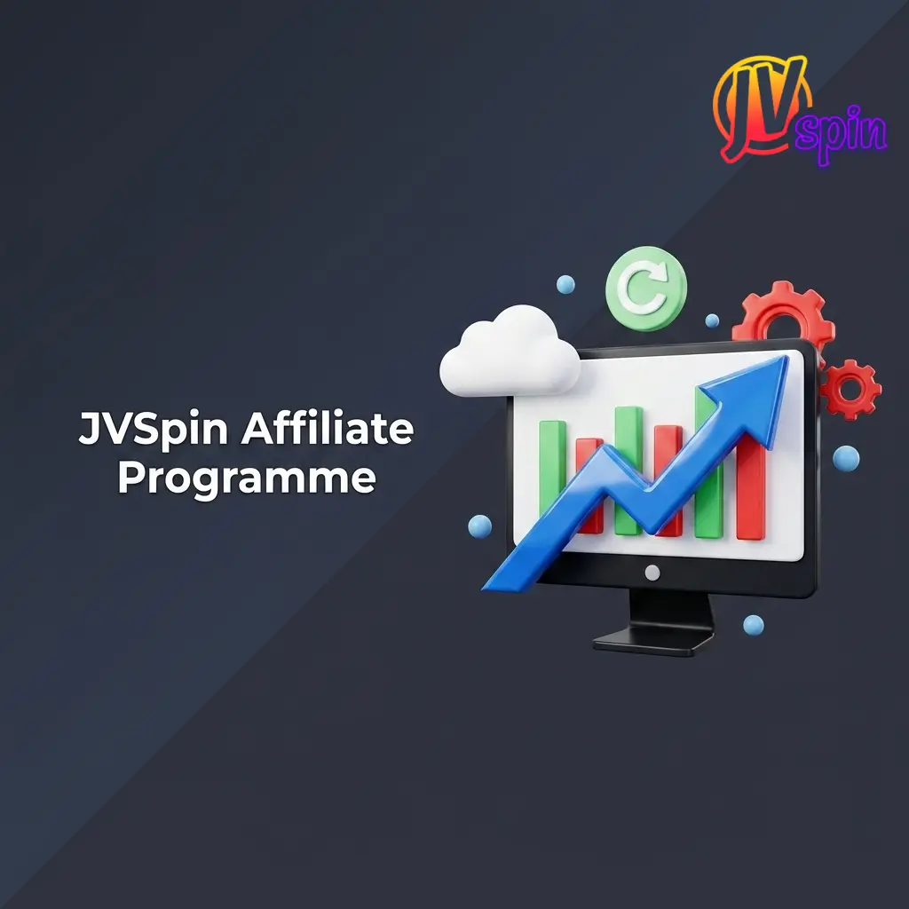 JVSpin affiliate programme dashboard showing revenue share, CPA deals, and real-time reporting for iGaming partners