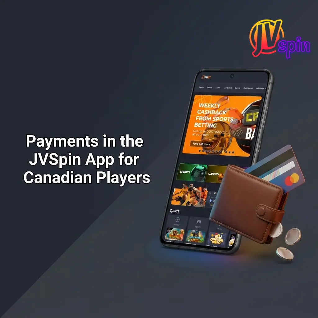 JVSpin app payment methods for Canadian players including Interac, Visa, crypto, and e-wallets
